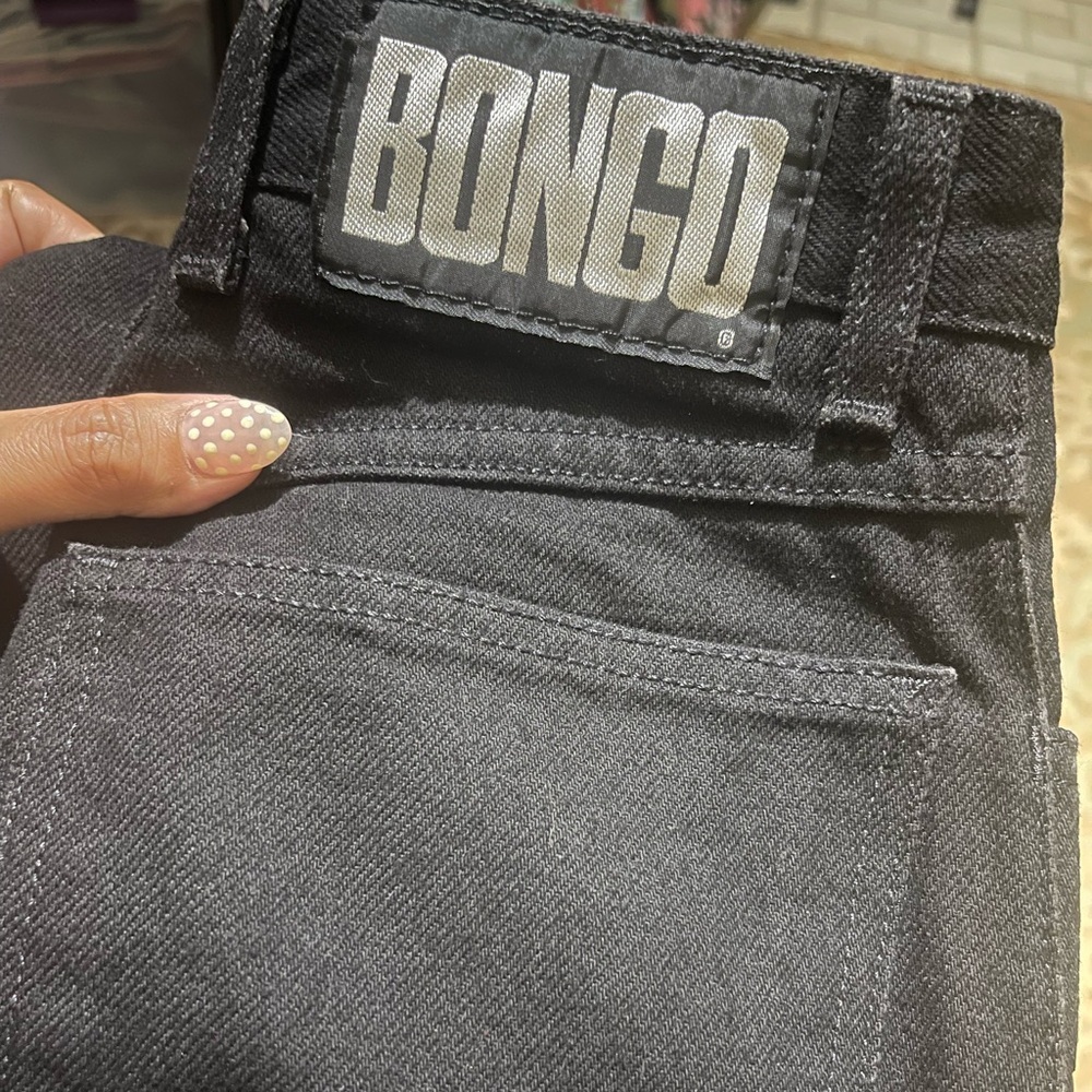 Vintage Y2K Bongo Jeans Womens 5 Black Denim High Waisted Charcoal Wash 90s - Picture 2 of 4